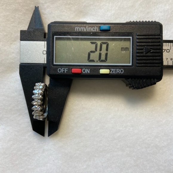 VTG 14K EREV White Gold 16 Stone Round Diamond Wedding Band Ring 5.75 - Picture 14 of 16